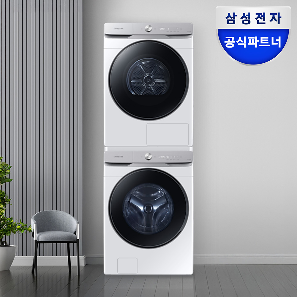 삼성전자 AI 세탁21kg+건조21kg 세트 WF21DG6650BW+DV21DG8600BW 화이트 1등급